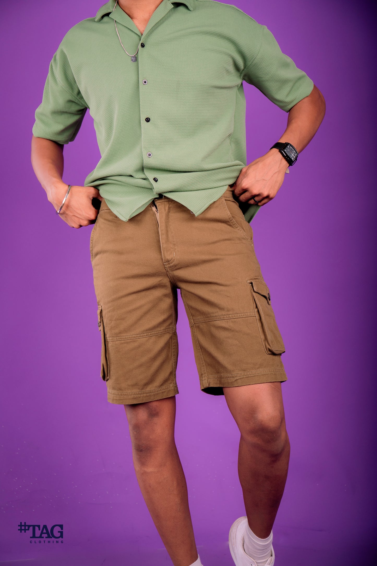 Men's Cargo Short- Brown