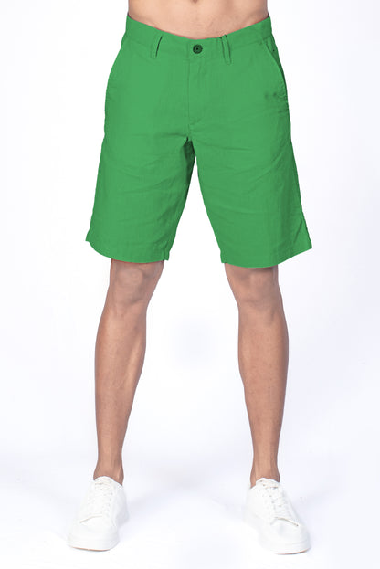 Men's Linen Short - Emarald Green