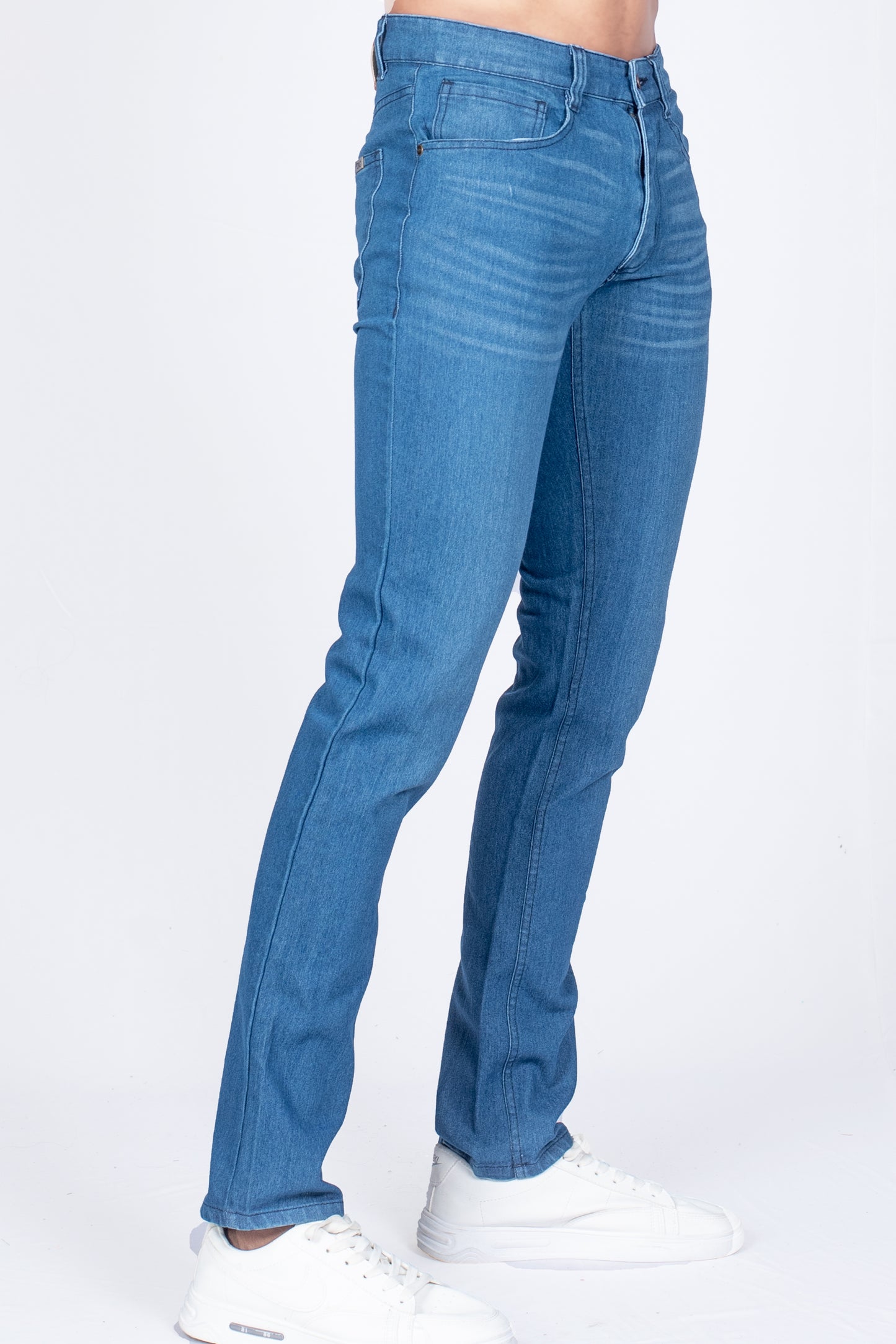 Men's Jeans - Light Blue Wash with Whiskers