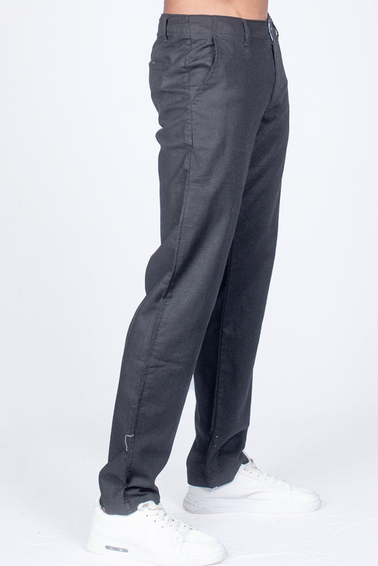 Men's Linen Pant - Jet Black