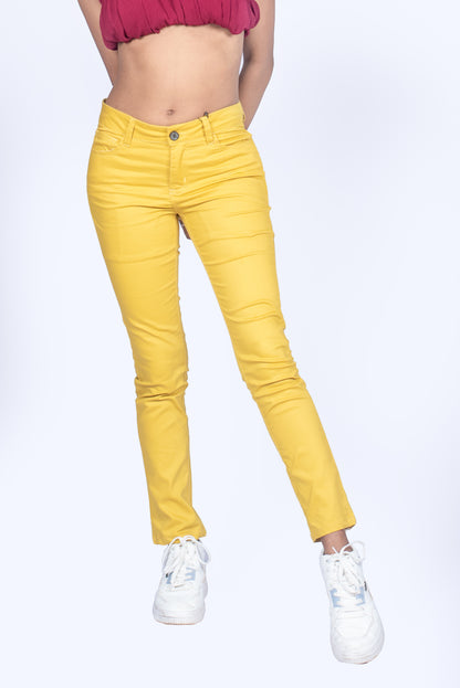 Ladies Chino Pant - Sunflower Yellow