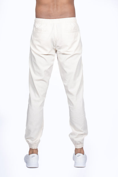 Men's Linen Jogger Pant - Cream