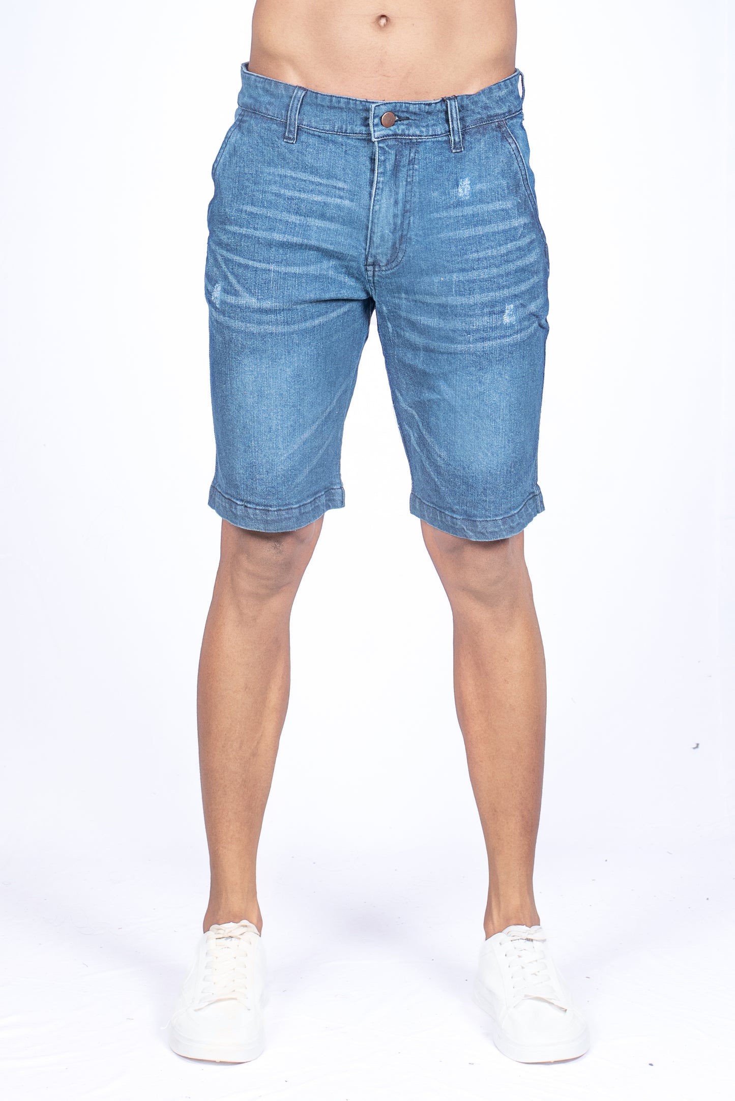 Men's Tooled Denim Short - Dark Blue Wash