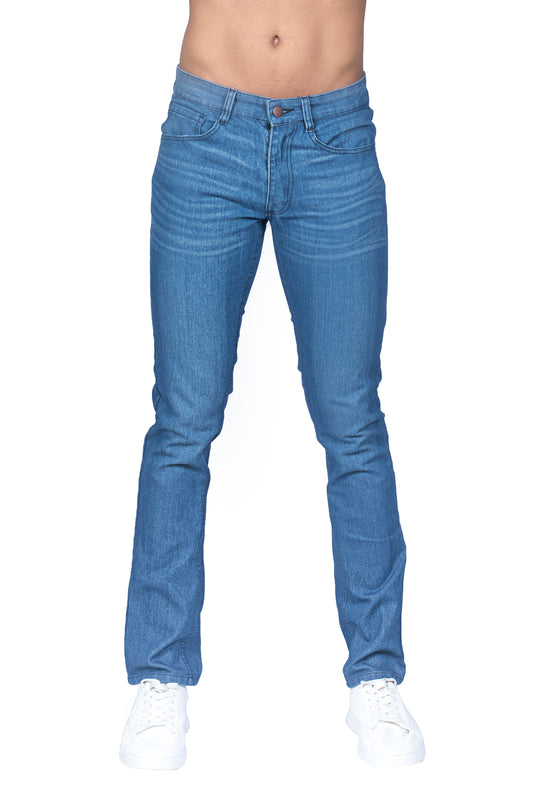 Men's Jeans - Mid Blue Wash with Whiskers