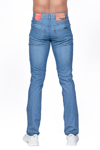 Men's Jeans - Mid Blue Wash with Whiskers