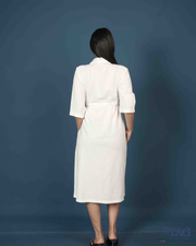 Jenna Linen Dress - Off-White