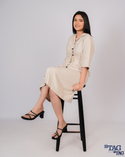 Jenna Linen Dress - Beige