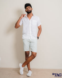Men's Linen Short - Mint Green