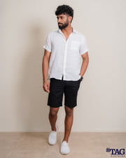 Men's Linen Short- Black