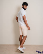 Men's linen Short- Cream
