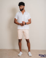 Men's linen Short- Cream