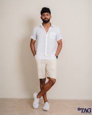 Infinity linen Short -Light Tan