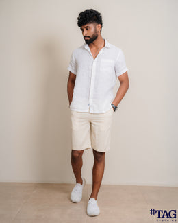 Infinity linen Short -Light Tan