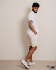 Chambray linen Short - Tan