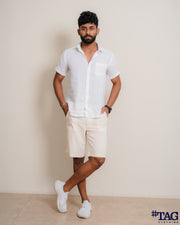 Pull linen Short - Tan