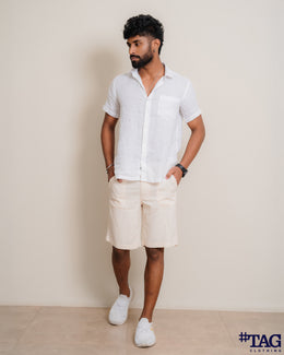 Pull linen Short - Tan