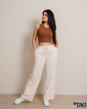 Regular linen Pant - Light tan