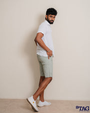 pull linen Short- light khaki
