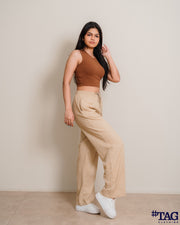 Regular Linen Pant - Beige