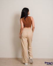 Regular Linen Pant - Beige