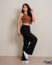 Regular linen Pant- Black