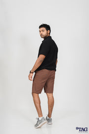 Men's Fishing Zipper Pocket Short- Dark Brown