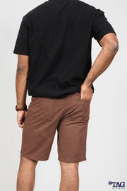 Men's Fishing Zipper Pocket Short- Dark Brown