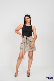 Vintage Mini cargo skirt- Gray