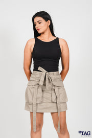 Vintage Mini cargo skirt- Gray