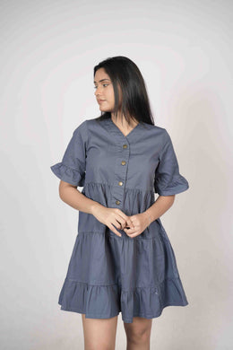 Adithi Dress - Mid blue