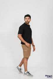 Men's Fishing Zipper Pocket short  - Brown