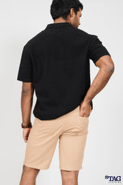 Men's Fishing Zipper Short- Beige