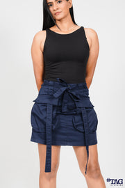 Vintage Mini cargo Skirt- Navy