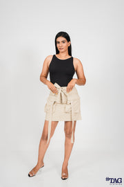 Vintage Mini Cargo skirt - Tan