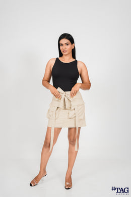 Vintage Mini Cargo skirt - Tan