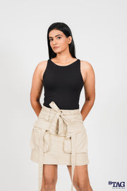 Vintage Mini Cargo skirt - Tan