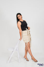 Vintage Mini Cargo skirt - Tan