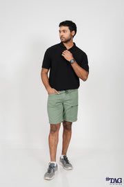 Men's Fishing Zipper pocket  Short- Green