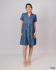 3 Tiered Dress - Mid Blue