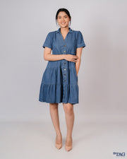 3 Tiered Dress - Mid Blue