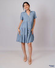 3 Tiered Dress - Light Blue