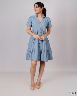 3 Tiered Dress - Light Blue