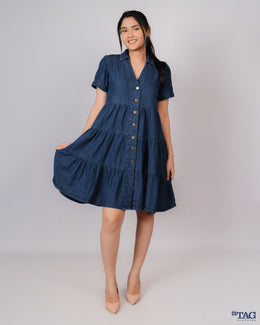 3 Tiered Dress - Dark Blue