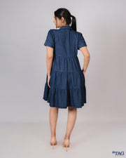 3 Tiered Dress - Dark Blue