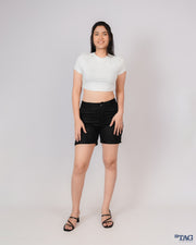 Elisa Linen Ladies Short - Black