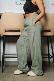 Linen Wide-Leg Pants – Mint