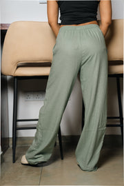 Linen Wide-Leg Pants – Mint