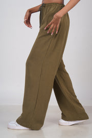 Women’s Sage Green Slub Linen Pants