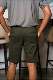 Men’s Tailored Casual Shorts – Olive