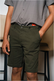 Men’s Tailored Casual Shorts – Olive